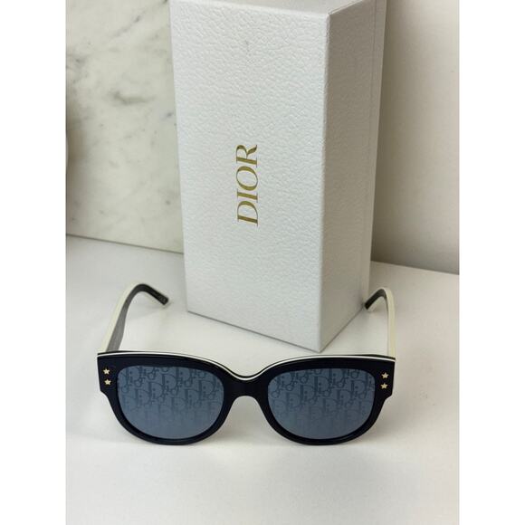 NEW Dior Pacific B2I Logo Sunglasses in Navy Blue main image 4